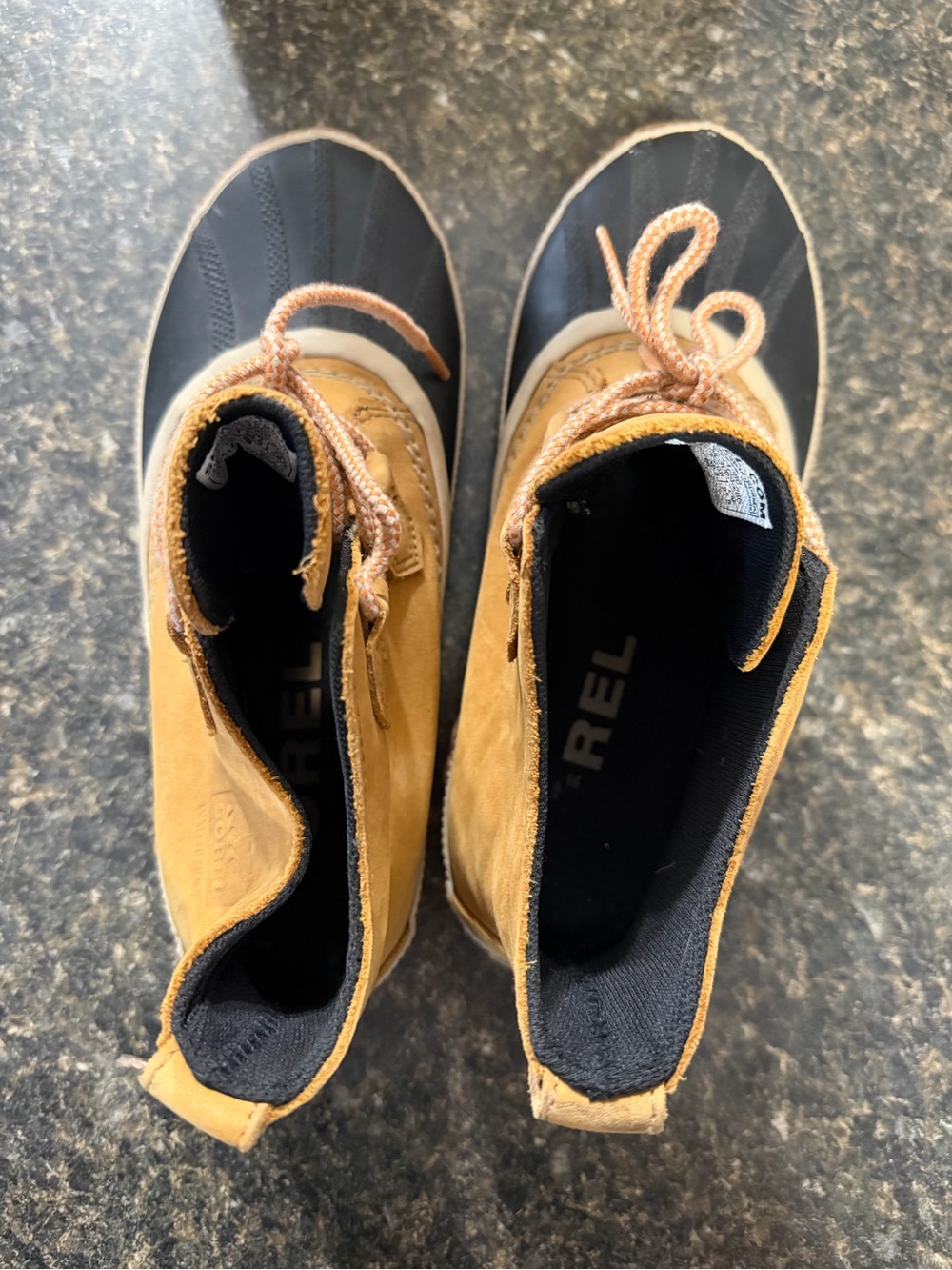 Sorel Two-Tone Waterproof Boots - Tan & Black